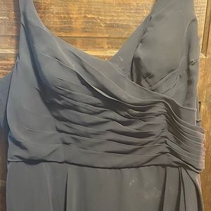 Short gray bridesmaids dress